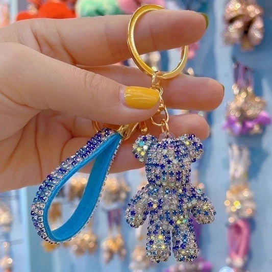 Rhinestone Bear, Blue