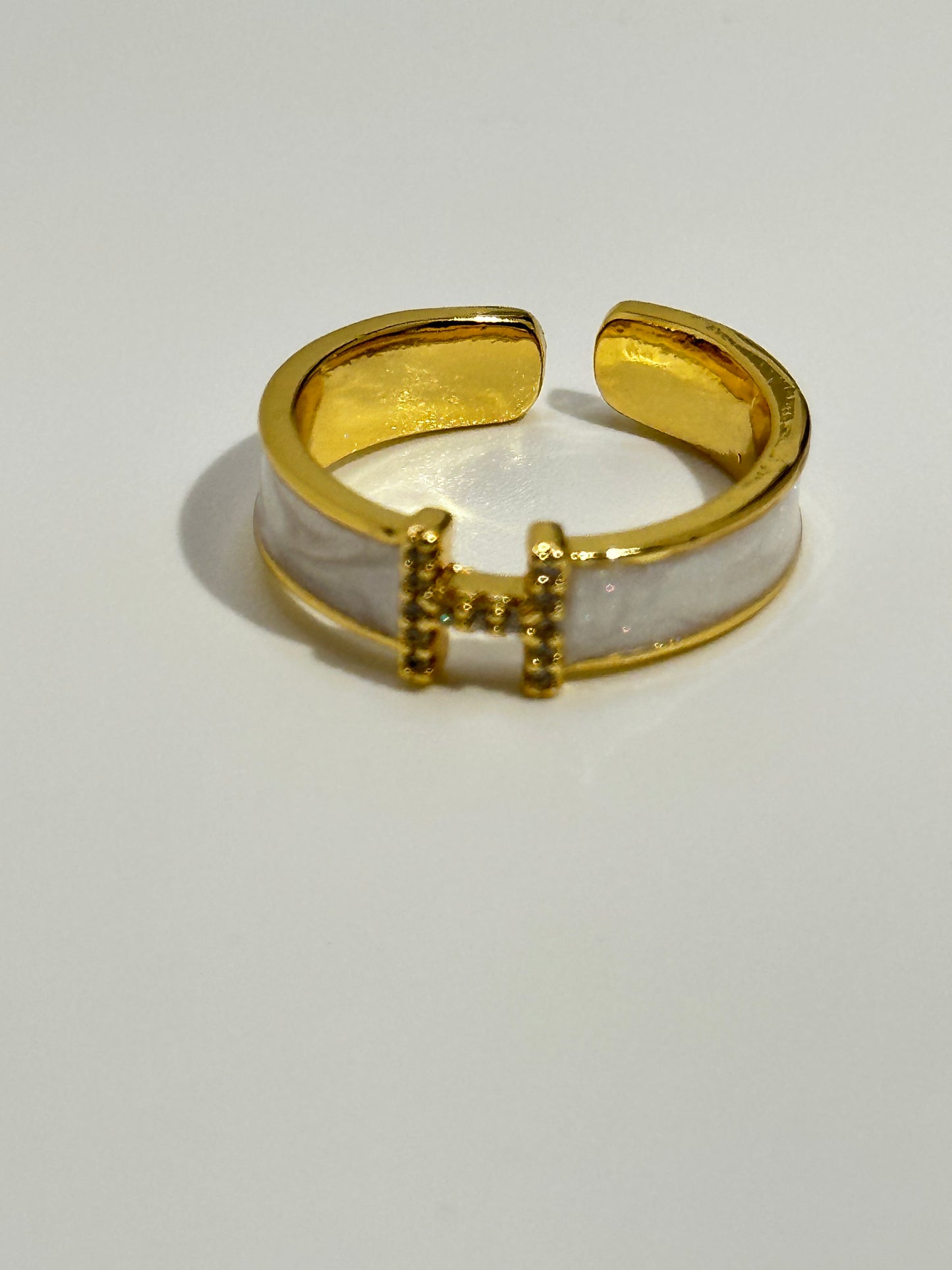 GOLDEN LETTER RING