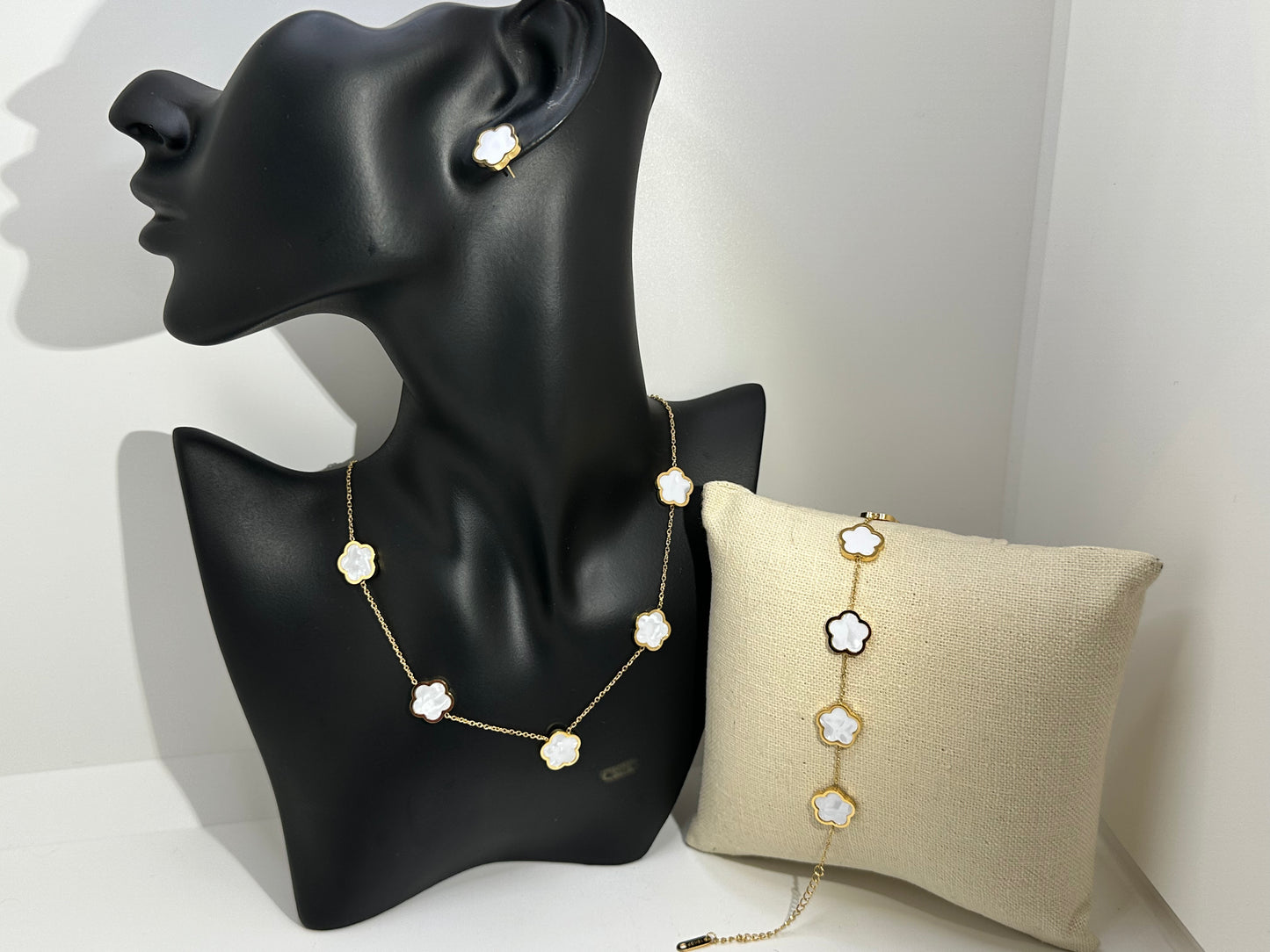 Shell 3-pc Necklace Set, White