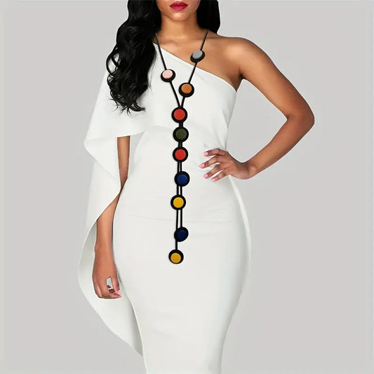 Boho Chic Y-Necklace with Colorful Beads