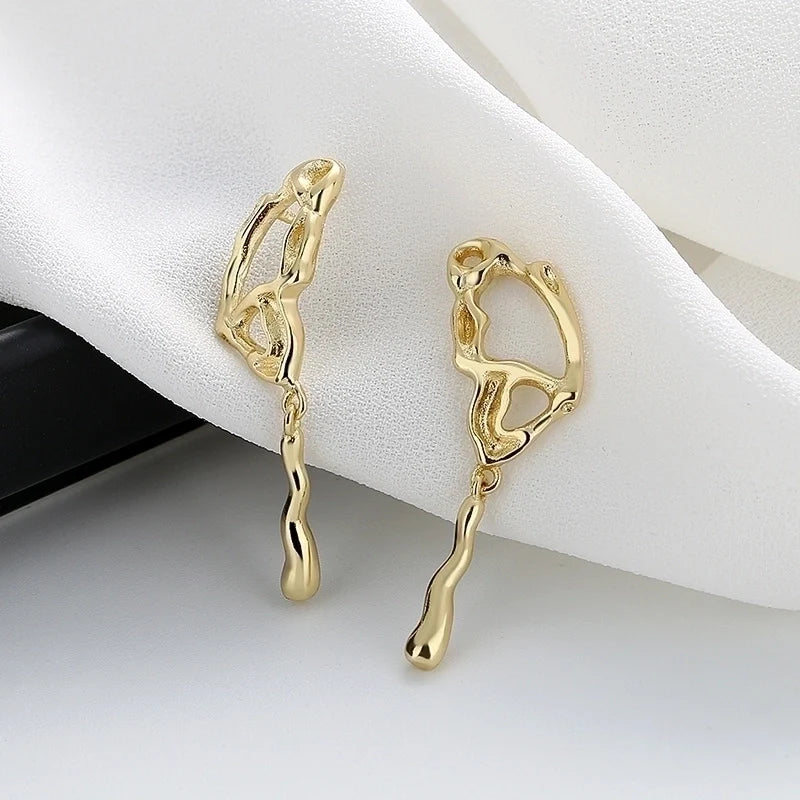 Hollow Butterfly Earrings, Gold