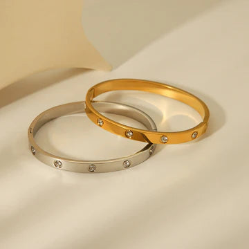 Round Bangle, Silver