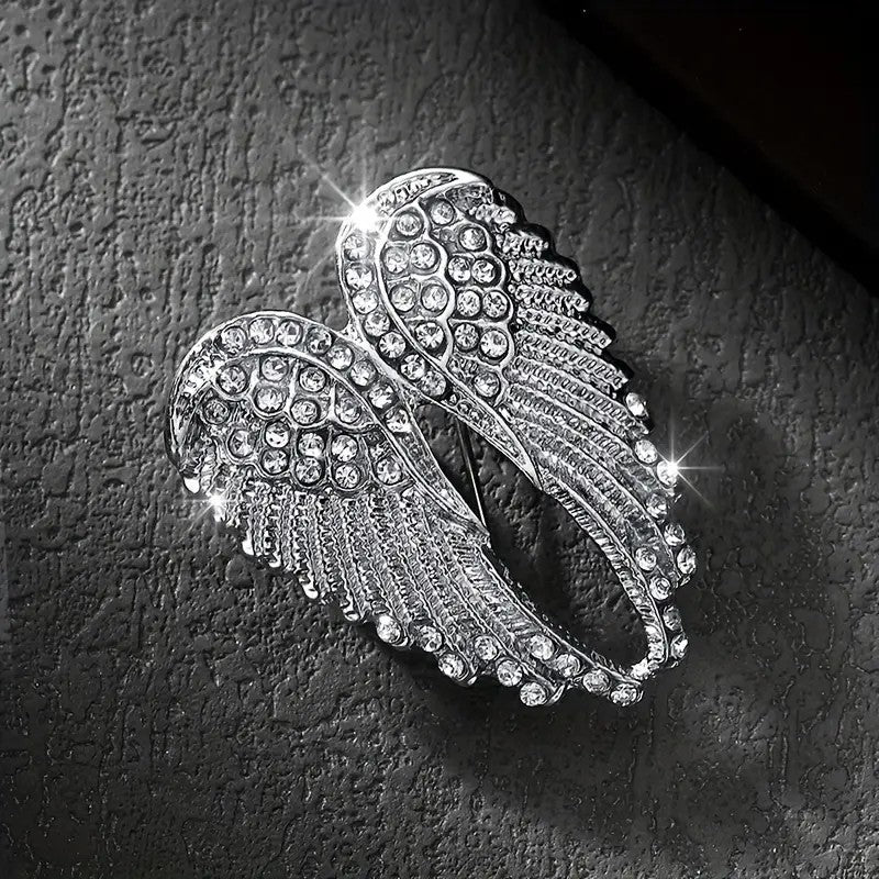 Wing-Shaped Glamorous Brooch-Silvery