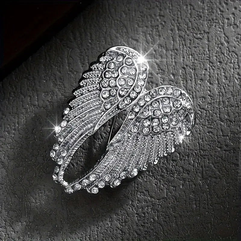 Wing-Shaped Glamorous Brooch-Silvery