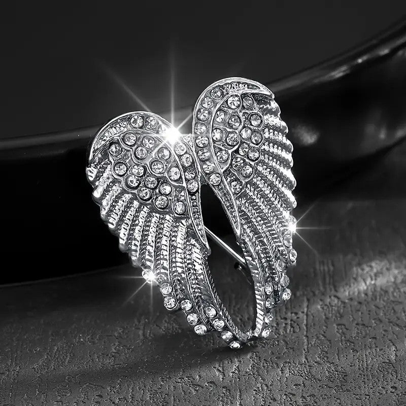 Wing-Shaped Glamorous Brooch-Silvery