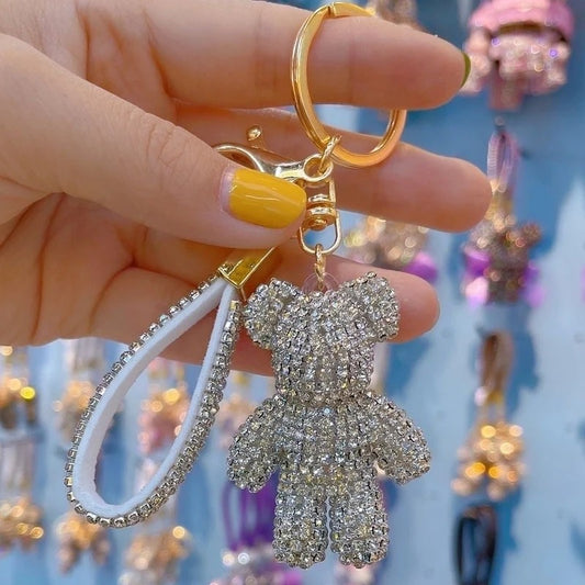 Rhinestone Bear, White