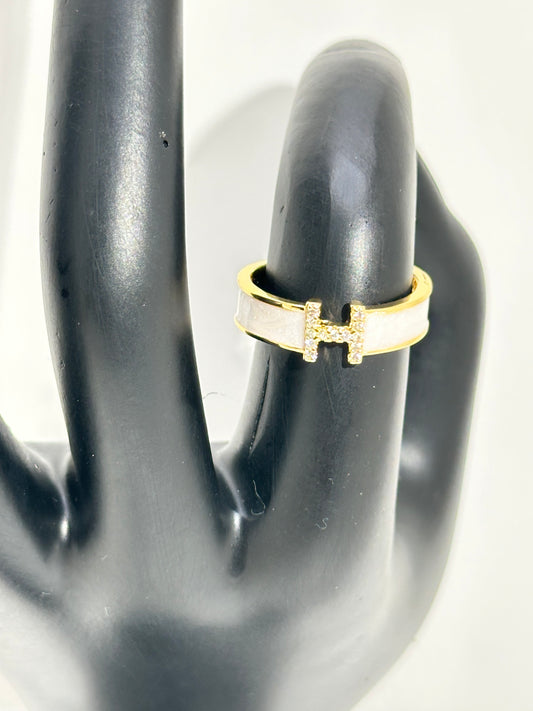 GOLDEN LETTER RING