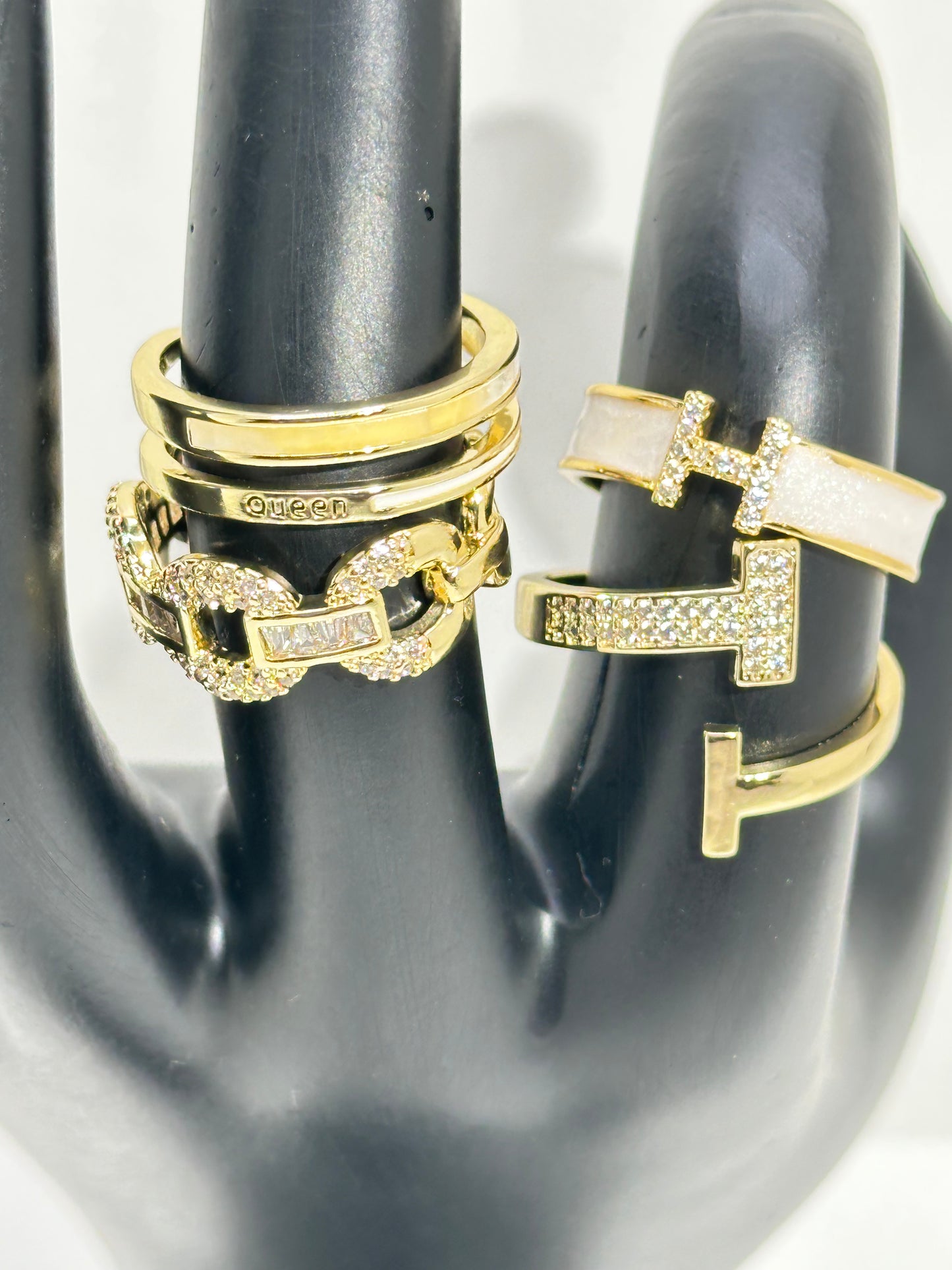 GOLDEN LETTER RING