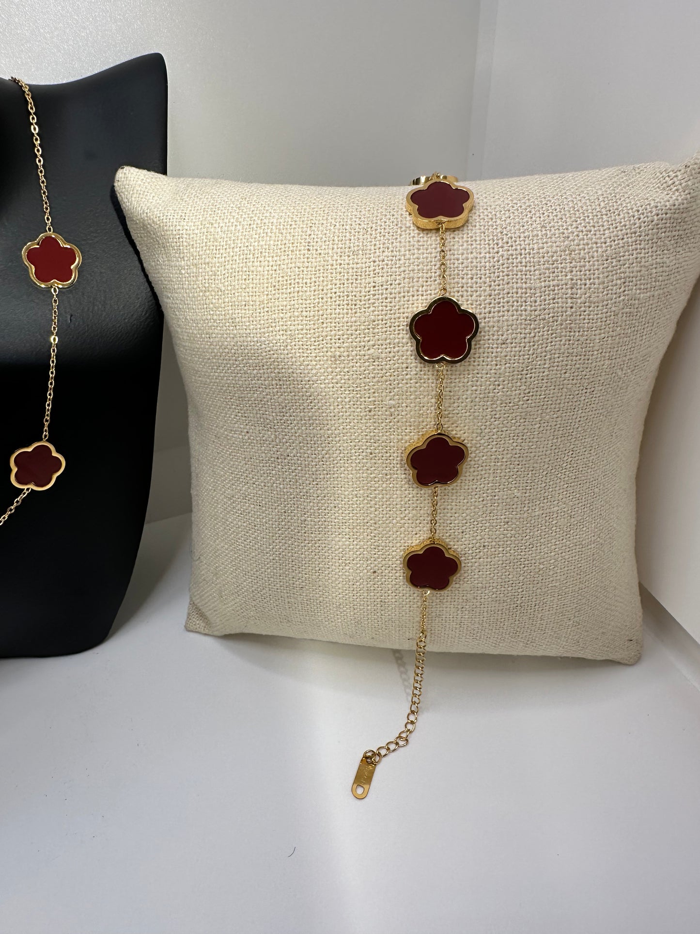Shell 3-pc Necklace Set, Red
