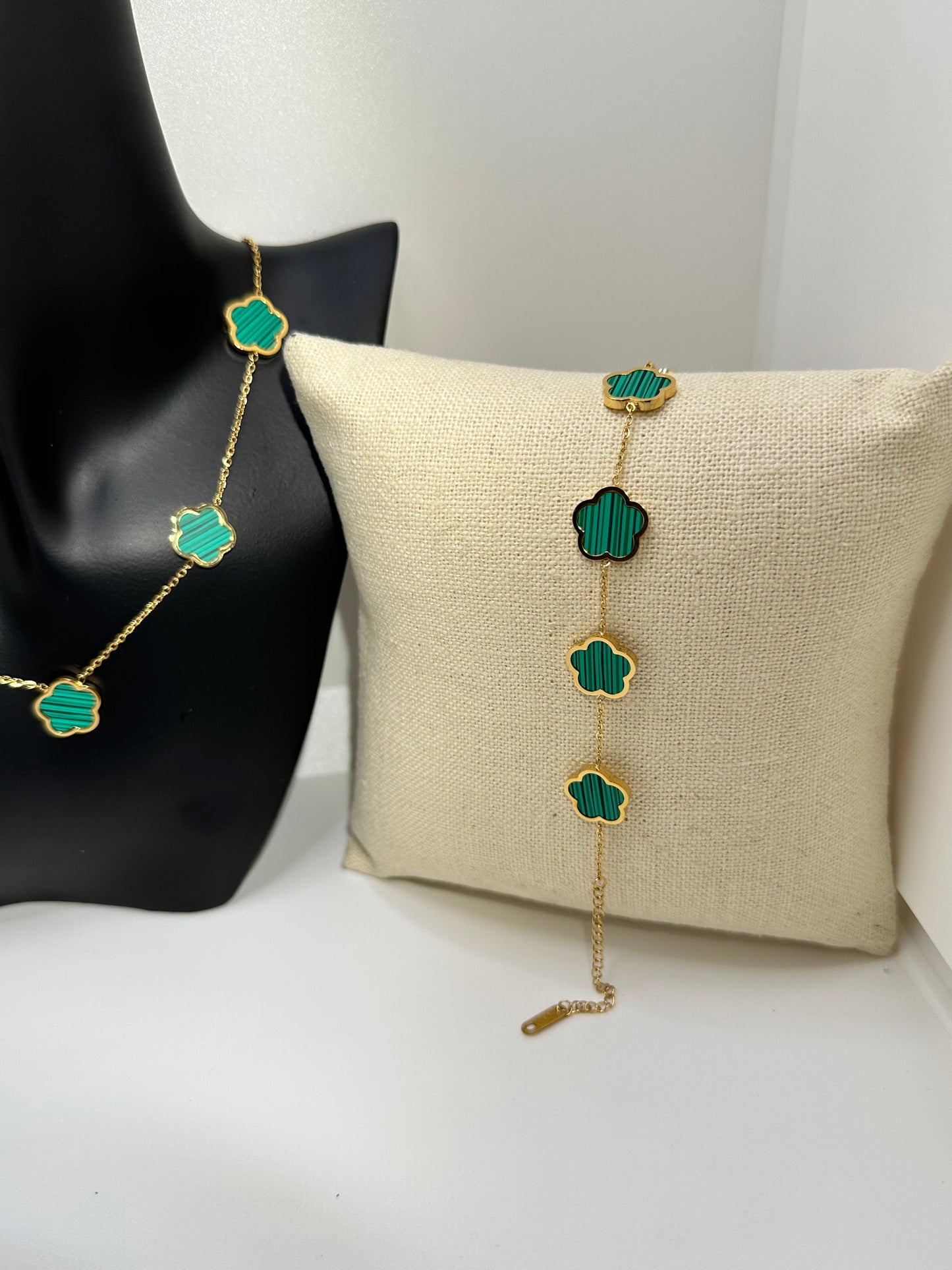 Shell 3-pc Necklace Set, Green