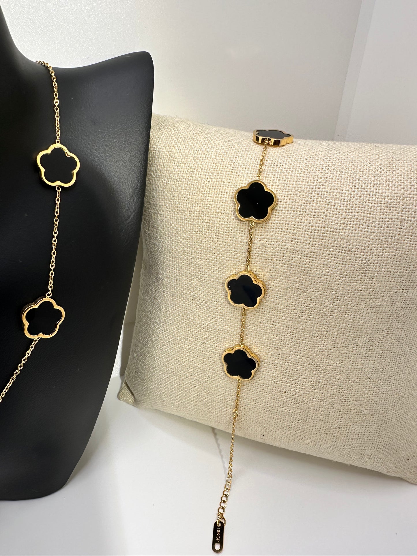 Shell 3-pc Necklace Set, Black