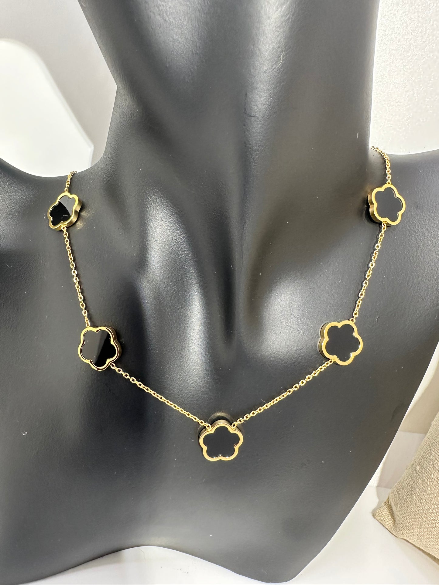 Shell 3-pc Necklace Set, Black