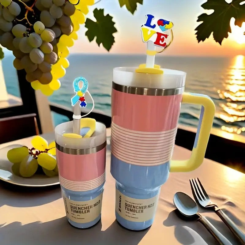 Autism Awareness Straw covers