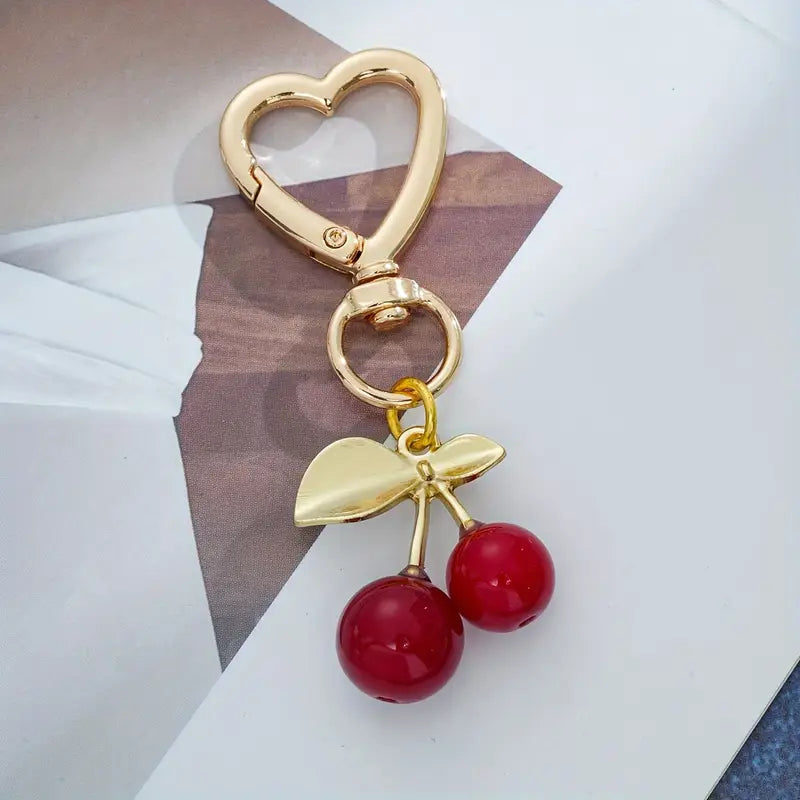 Cherry Charm Keychain