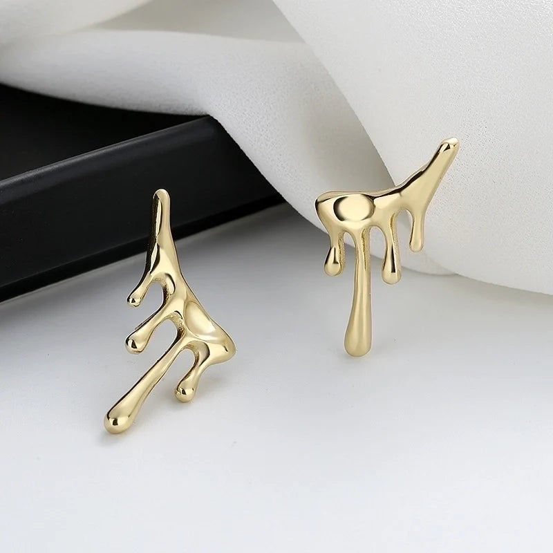 Drip Earrings, Gold