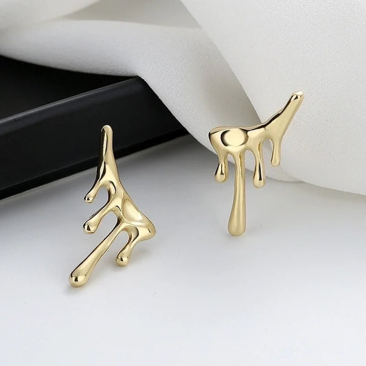 Drip Earrings, Gold