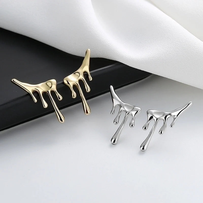 Drip Earrings, Gold