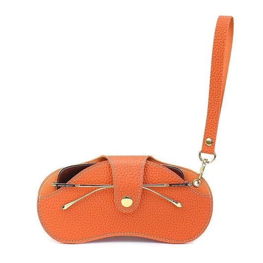 Eyeglass Storage Automatic Close Protective Case-ORANGE