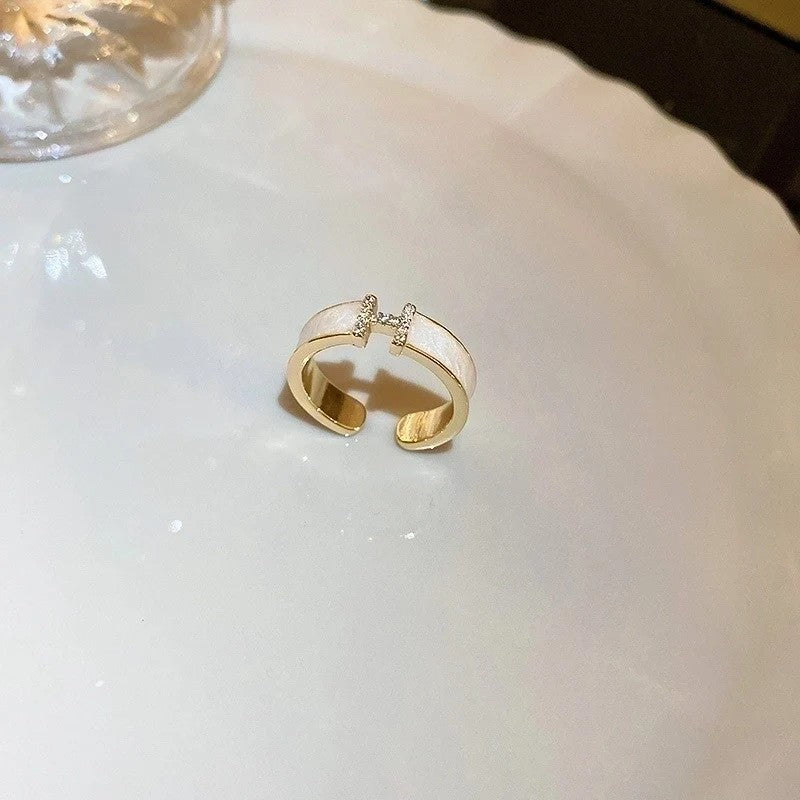 GOLDEN LETTER RING
