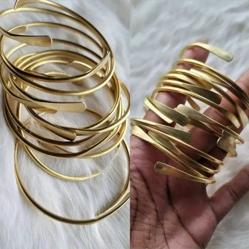 Gold-Tone Cuff Bracelets, Set of 3