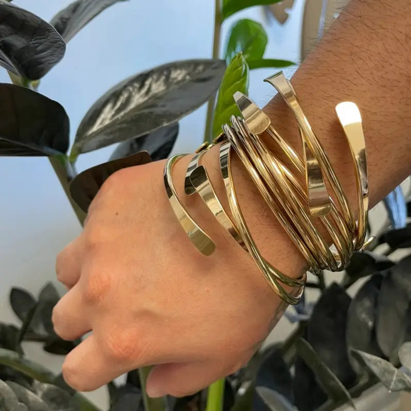 Gold-Tone Cuff Bracelets, Set of 3