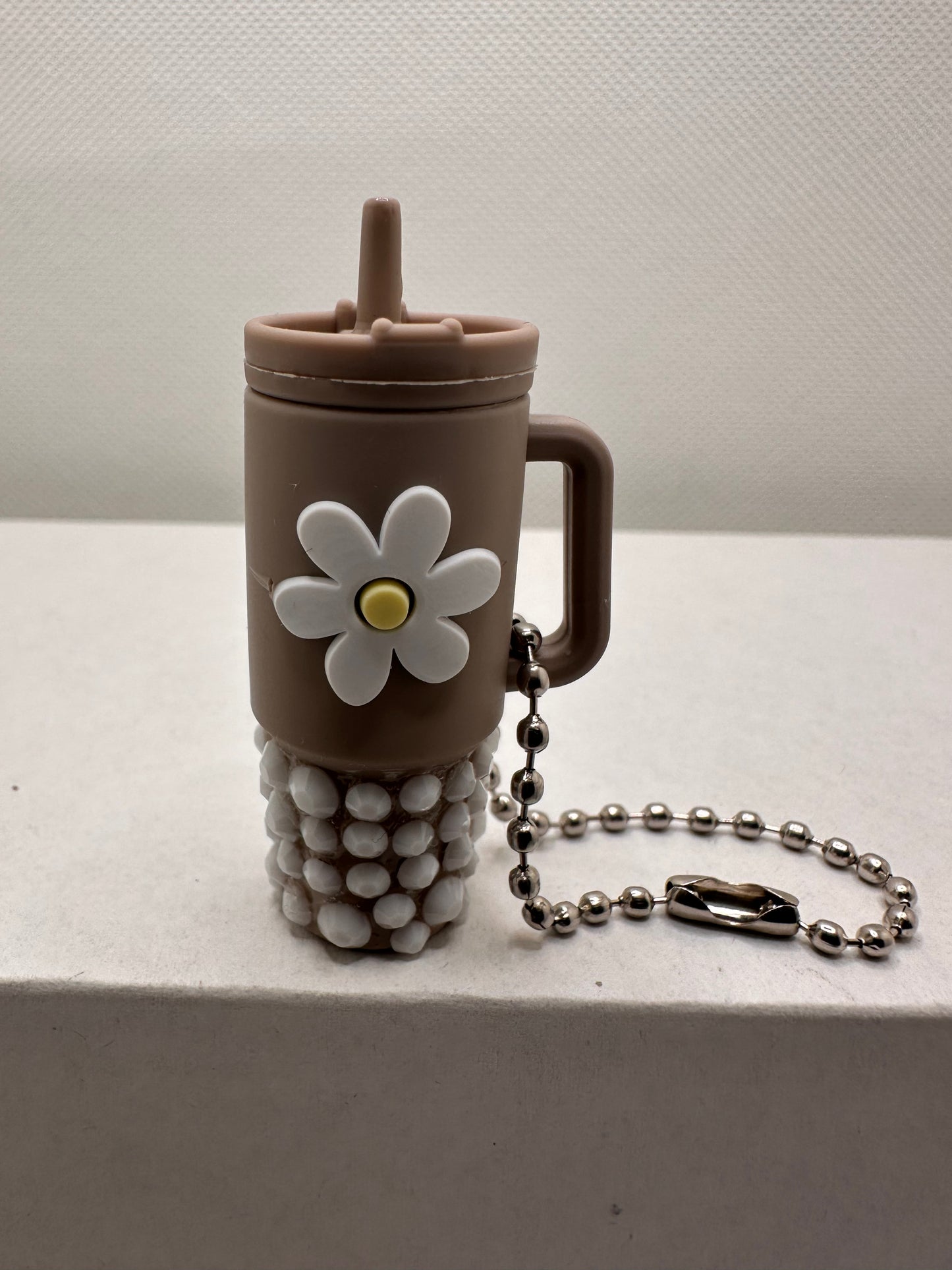 Mini Cup Flower Keychain Rhinestone