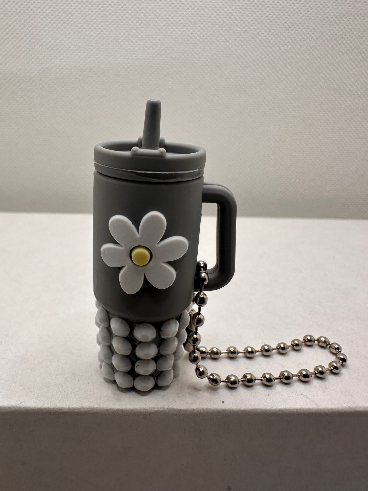 Mini Cup Flower Keychain Rhinestone