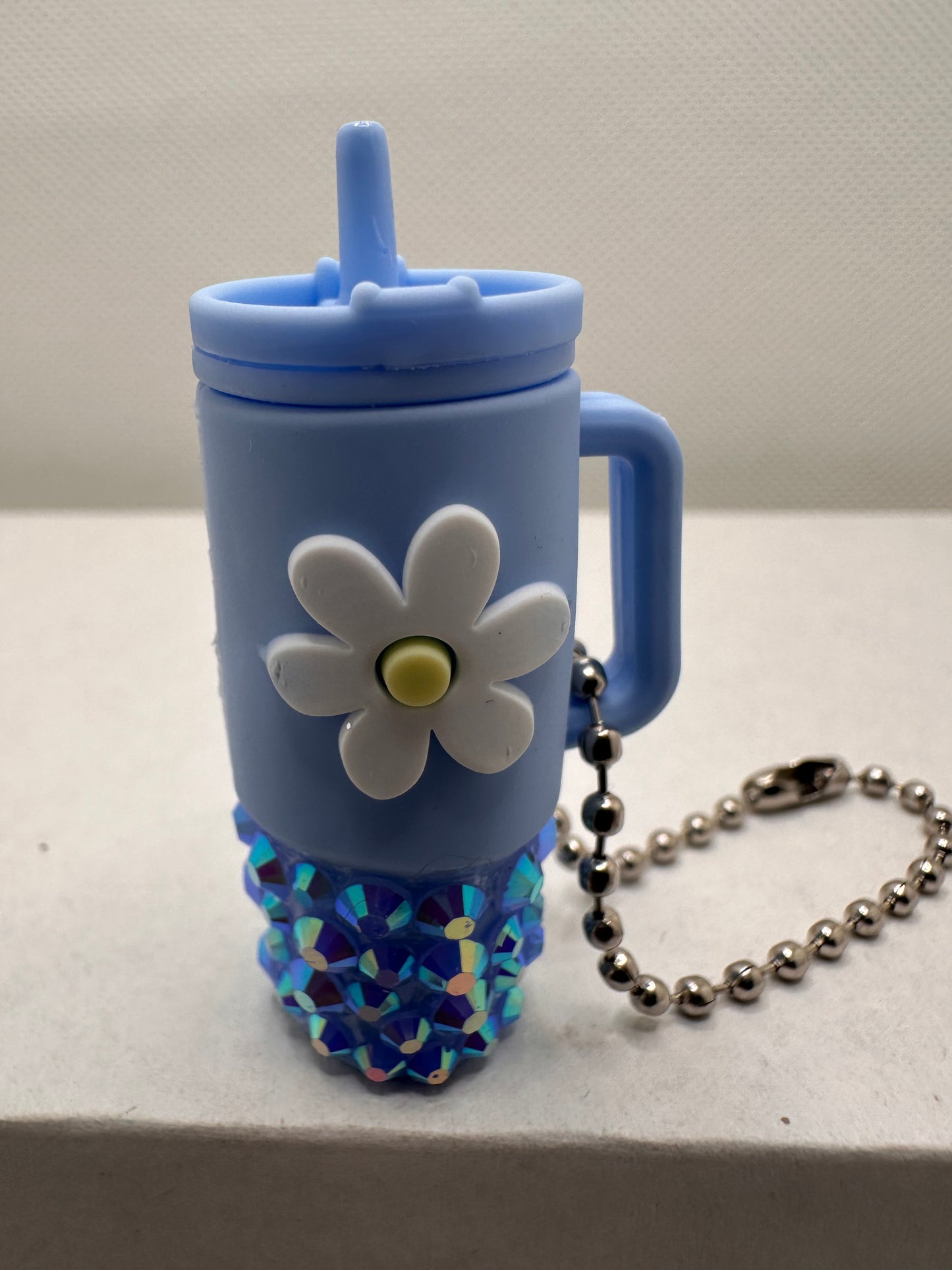 Mini Cup Flower Keychain Rhinestone