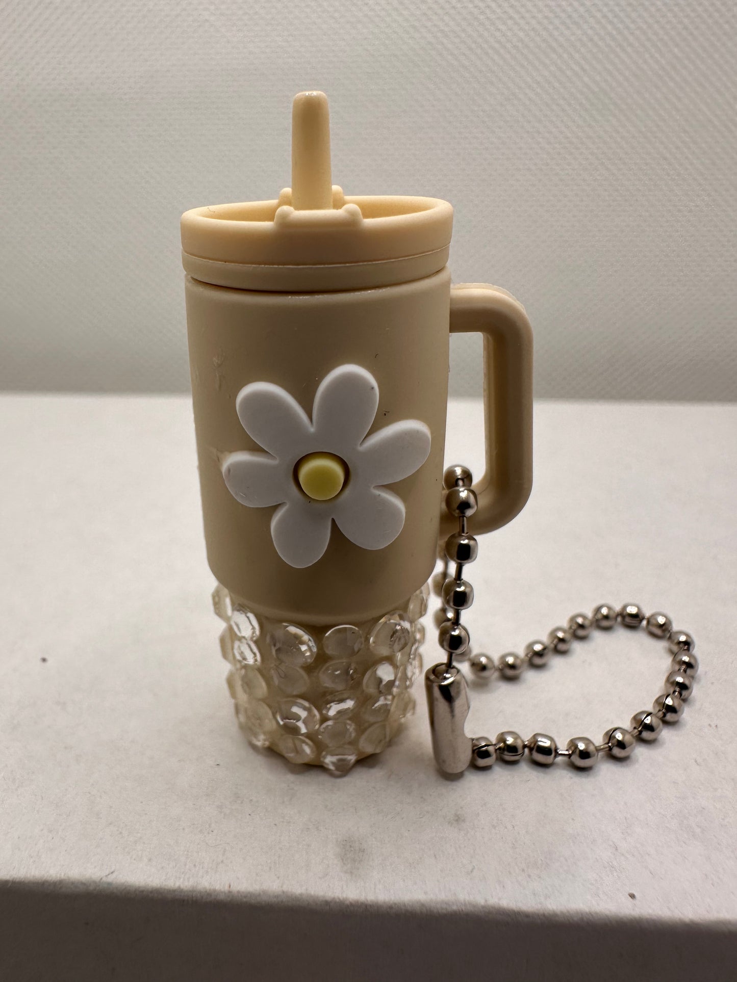 Mini Cup Flower Keychain Rhinestone