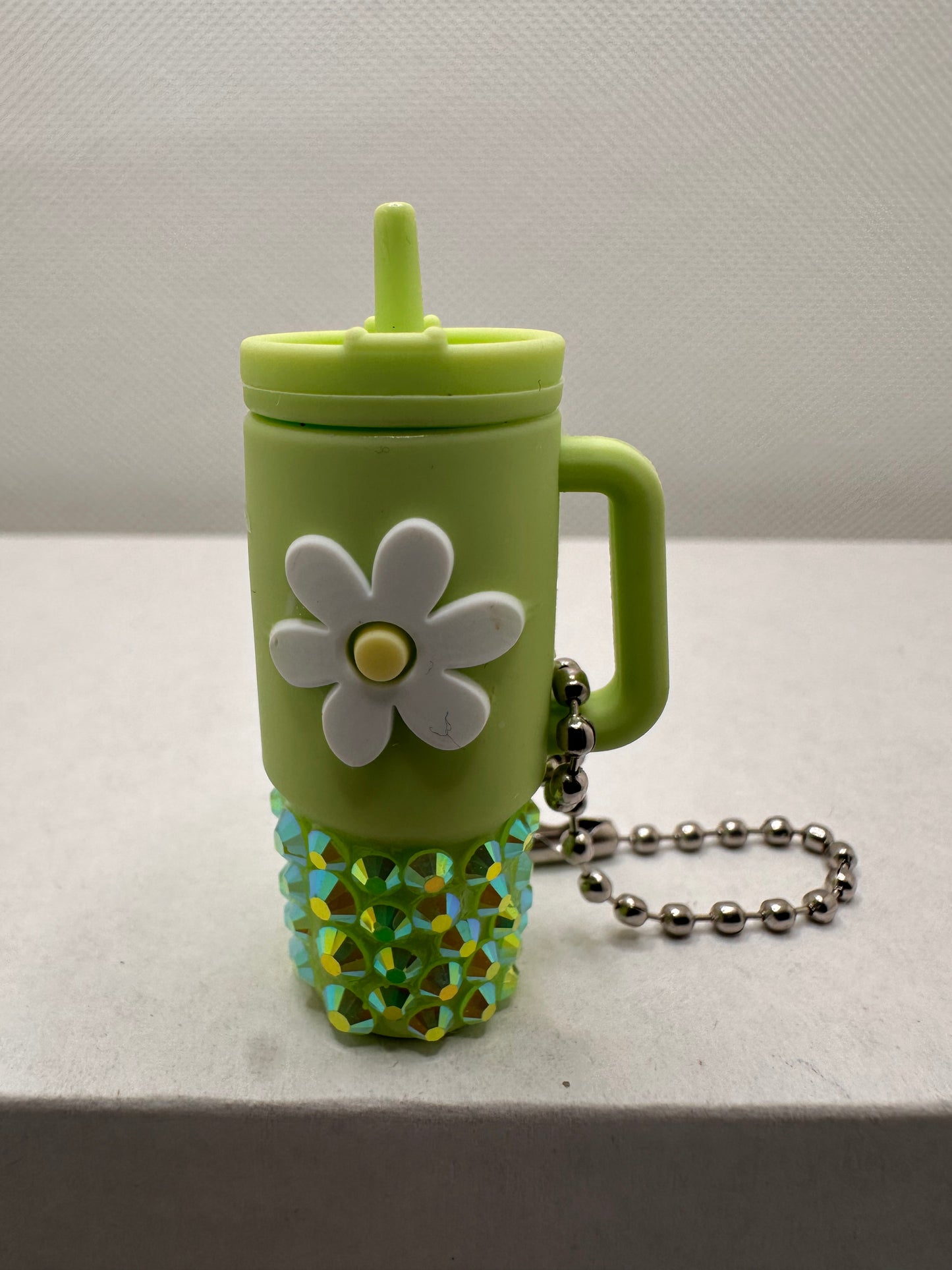 Mini Cup Flower Keychain Rhinestone