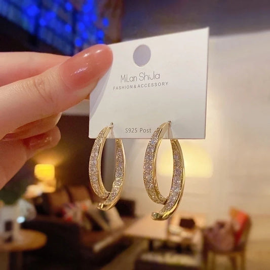Linear Eardrops-Gold