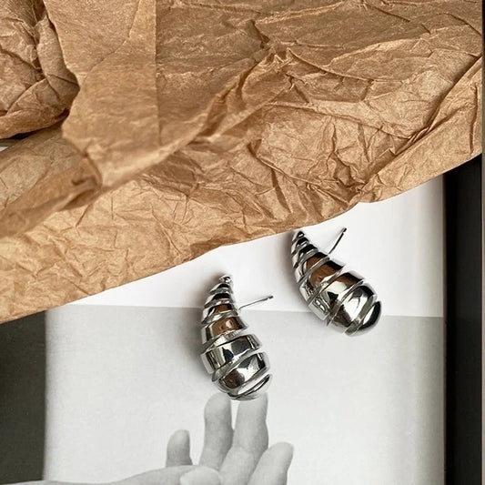Modern Style Water Droplets, Silver