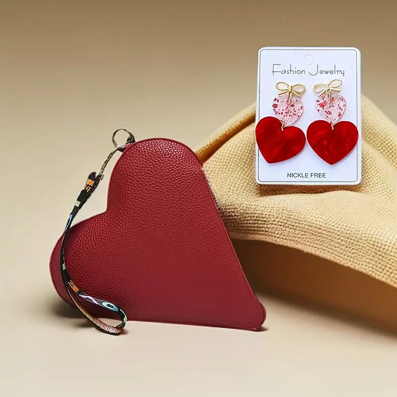 Mini Love Small Bag Lipstick Coin Purse-Red