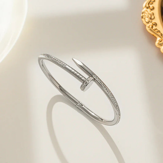 Nail Bangles, Silver