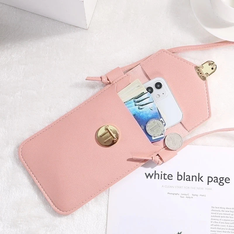Pu Leather Fashion Phone Wallet-PINK