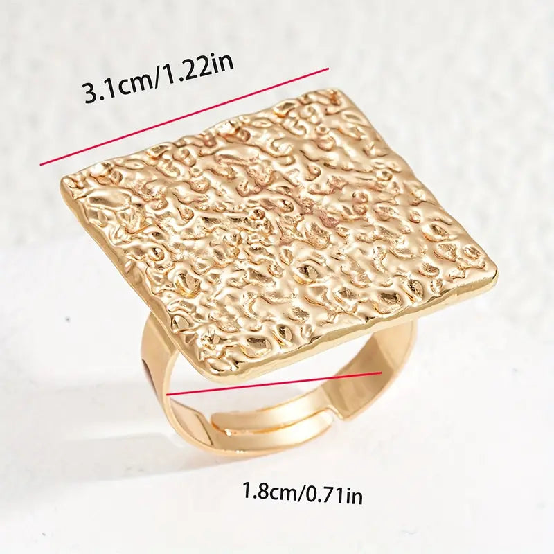 Retro Fashion Ring Unique Flat Top