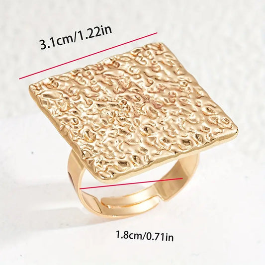 Retro Fashion Ring Unique Flat Top