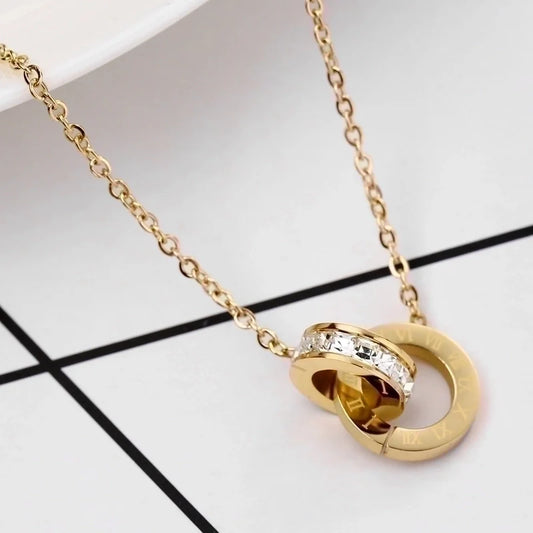 Roman Numeral Pendant Necklace, Gold