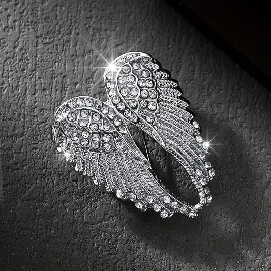 Wing-Shaped Glamorous Brooch-Silvery