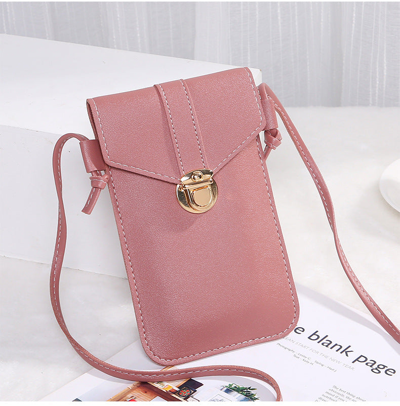 Pu Leather Fashion Phone Wallet-Deep Pink