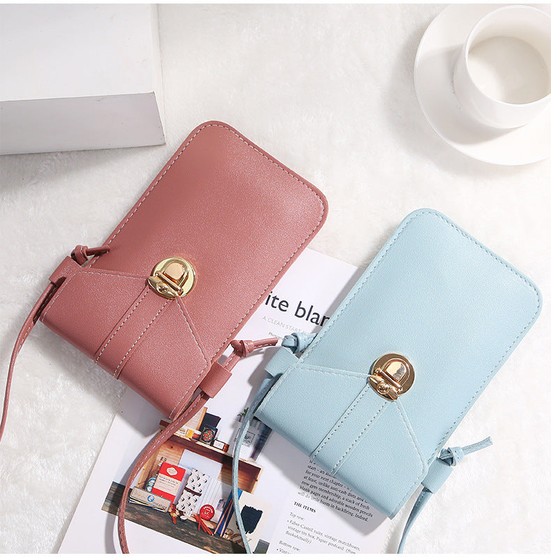 Pu Leather Fashion Phone Wallet-Deep Pink