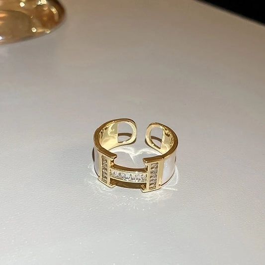 Gold Plated Letter Ring