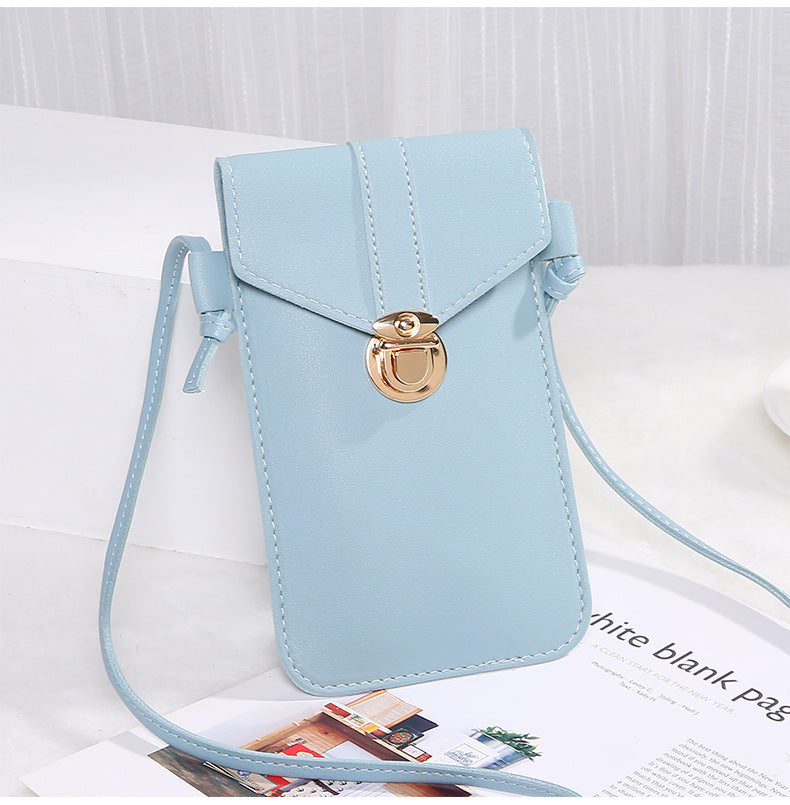 Pu Leather Fashion Phone Wallet-Sky Blue