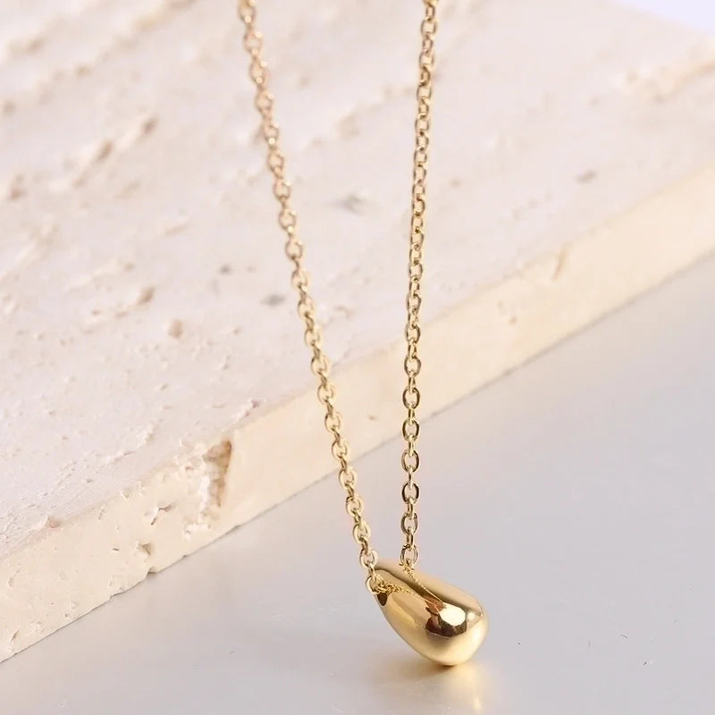 Tear Drop Necklace, Gold