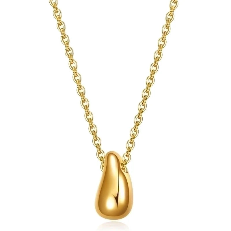 Tear Drop Necklace, Gold