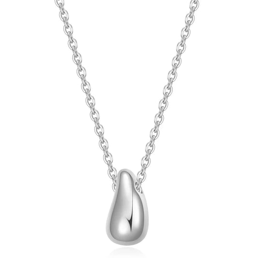 Tear Drop Necklace, Silver