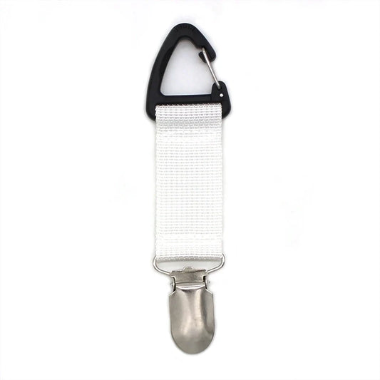 White Strap Holder